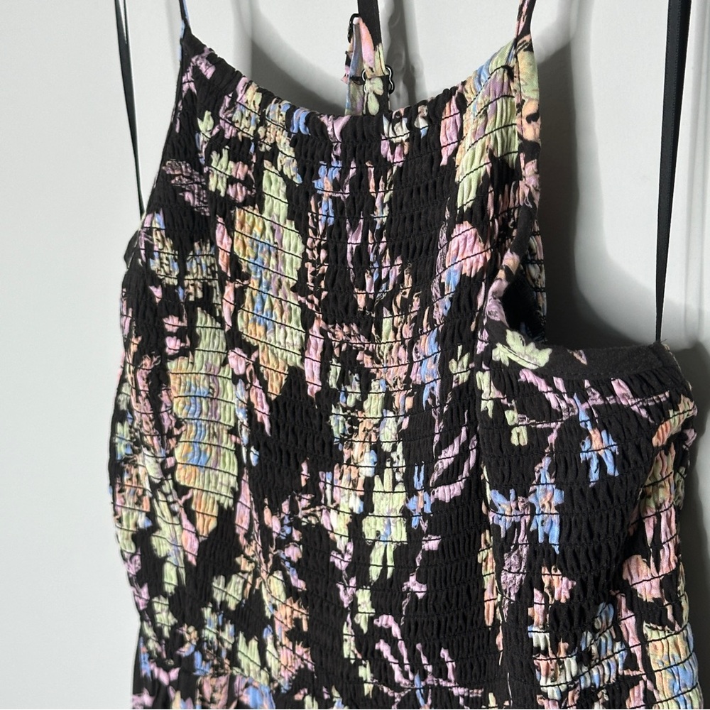Free People Heat Wave Floral Print High/Low Dress Midnight Combo NWT Size Medium - Picture 11 of 15